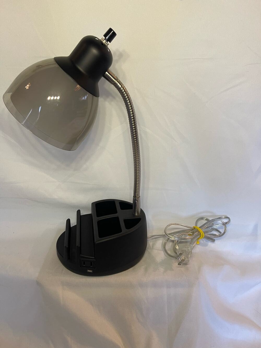 Desk Lamp with pencil holder-Black-flexible